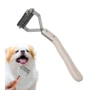 Cepillo para perros antipérdida de vello | Herramienta desespesante para pelos largos, desenredar a manivela para perros y todos los tamaños - desenredar anti-nudos y reducir el vello muerto