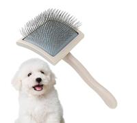 Cepillo para perros más suave, cepillo para mascotas,Perros cepillos lisos para el aseo - Designación de mascotas masajeando peine suave, herramienta de manga de madera portátil para