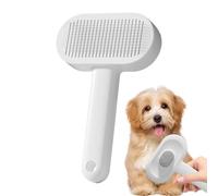 Cepillo para perros - Peine para la limpieza de cachorros 18 x 12 x 4,5 cm, herramienta de aseo con mango de polipropileno, depilador de pasador largo con suave masaje deslizante | Peine D