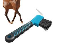 Cepillo para pezuñas de caballo, cepillo de gran agarre, púa multiusos para pezuñas de caballo con mango de goma suave para animales con uña