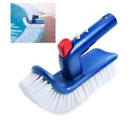Cepillo para Piscina para Escalones y Rincones, Cepillo de Limpieza de Piscina, Cabezal de Cepillo para Piscina, Mango Giratorio de 180 Grados, para Piscina, SPA, Baños, Cocina