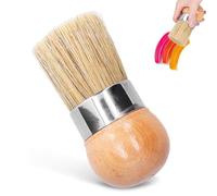 Cepillo para Plantillas de cerda Pura, Pincel Profesional para Pintura a la Tiza y a la Cera, Pincel Corto para Pintar DIY para acrílico, óleo, Acuarela, Pintura artística, 2 Pulgadas