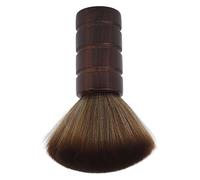 Cepillo para polvo de cuello, cepillo para polvo de corte de pelo, cepillo para el cuello de salón, pelo de nailon profesional, mango de madera, cepillo de limpieza para el polvo