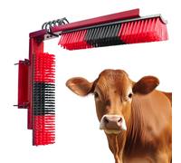 Cepillo para rascar ganado con soporte de hierro de resorte, cepillo para rascar la espalda de animales para vacas, ganado, ovejas, caballos, cerdos, herramienta de aseo de masaje