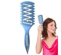 Cepillo para rizos, cepillo de pelo rizado, cepillo para definir rizos, nuevo cepillo de pelo rizado para mujeres, peine alisador de cabello con mango ergonómico, peine para peinar y dar forma a