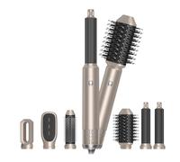 Cepillo para secador de pelo 6 en 1, peine de aire caliente, rizador automático, cepillo alisador, herramienta de peinado para alisar rizos y secar el cabello
