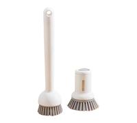 Cepillo para Vajilla - Cepillo Ollas con Mango Largo | Scrubber Multifunción por Compresión - Lavar Ollas y Sartenes, Set de 2 Herramientas Resistentes