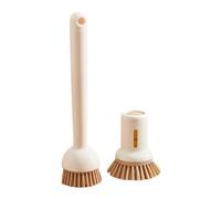 Cepillo para Vajilla - Cepillo Ollas con Mango Largo | Scrubber Multifunción por Compresión - Lavar Ollas y Sartenes, Set de 2 Herramientas Resistentes