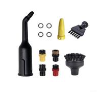 Cepillo para vapor para karcher SC1-SC5 con Paño y Punta Redonda(C) | Compatible SC1-SC5, cepillo redondo para fuerte, paño abrillantador, para elimina grasa, instalación fácil