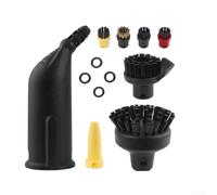 Cepillo para vapor para karcher SC1-SC5 con Paño y Punta Redonda(D) | Compatible SC1-SC5, cepillo redondo para fuerte, paño abrillantador, para elimina grasa, instalación fácil