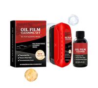 Cepillo Para Y Eliminador De Manchas De,Tabla De Limpieza Portátil De Mano Universal Para Pulido,Eliminador de Películas Grasientas con Kit Para Parabrisas | Para Interior Exterior PP Cuero MPV SUV C