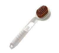 Cepillo para zapatos de cerdas suaves con dispensador de líquidos, zapatos multiusos con mango de agarre cómodo para colgar