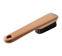 Cepillo para zapatos de cerdas suaves, mango ergonómico antideslizante para zapatos, ropa, herramienta de limpieza ABS con agujero para colgar (C)