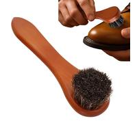 Cepillo para Zapatos De Crin - Limpiador De Zapatillas con Mango De Madera | Cepillo para Lustrar Zapatos para Lavandería, Viajes Diarios Al Aire Libre, Ropa Formal, Preparación, Viajes, Barro