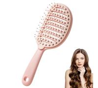 cepillo pelo antirotura cepillo antiencrespamiento ondulado,Desenredante Sin Tirones, Peine Antitirones, Pelo Liso y Rizado, para Cuidado Capilar y Estilo Natural Desmontable y fácil de limpiar (rosa)