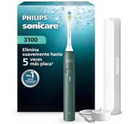 Cepillo Philips Sonicare Serie 3000 - Cepillo dental sónico con sensor de presión, 3 niveles de intensidad, EasyStart, SmarTimer, autonomía de 14 días, estuche, verde bosque, HX4033/26, [Nuevo]