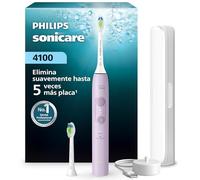 Cepillo Philips Sonicare Serie 4000 - Cepillo dental sónico con sensor de presión, 4 ajustes de cepillado, función EasyStart, SmarTimer, autonomía de 21 días, lila intenso, HX4042/47, [Nuevo]