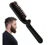 Cepillo plegable para barba: cepillo antiestático con cerdas de | herramienta compacta y plegable para el cuidado del cabello, cabello de bolsillo portátil, accesorio de peinado apto para via