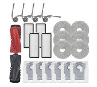 cepillo principal, cepillo lateral y filtro, Compatible con Roborock | Qrevo Curv S5X, Qrevo Curv 5A1, Qrevo Curv 5XC, Qrevo Curv 5AE, Qrevo CurvC, P20 PRO, Qrevo Curv(P)