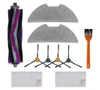 Cepillo principal de repuesto, cepillos laterales, filtros, almohadillas de trapeador y cepillo de limpieza para robot aspirador Eureka E10s para modelos M9, NERE10s E10S y A8