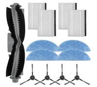 Cepillo principal y cepillos laterales con filtros y paños de fregona para ECOVACS y para YEEDI Y1 para PRO PLUS Essential Kit de repuesto