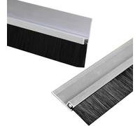 cepillo puerta entrada Burlete Para Puerta Corredera De Aluminio Con Cepillo Para Ascensor/vivienda, Altura De 10, 70, 100, 130, 200 Y 300 Mm, Resistente Al Viento(2 PCS,Brush height 120MM)