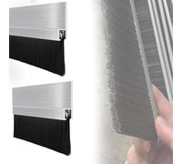 cepillo puerta entrada Paquete de 1, 2 y 5 sellos de cepillo para puerta garaje con tipo H, barrido inferior para uso industrial, pelado puerta enrollable(2 PCS,H 20 MM)