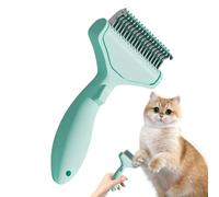Cepillo Quitapelo para Mascotas | Herramienta de Cepillado con Púas Curvas de Acero Inoxidable - cepillo quitapelos para gatos y peine de mascotas | para Cachorros, Gatos, Pelo Dens y Largo, Baño, Sal