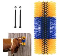 Cepillo rascador universal, cepillo de masaje para rascar animales de ganado, alivia la picazón en la parte posterior del ganado, ideal para caballos, ganado, cerdos y ovejas (amarillo con 2