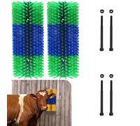 Cepillo rascador universal, cepillo de masaje para rascar animales de ganado, alivia la picazón en la parte posterior del ganado, ideal para caballos, ganado, cerdos y ovejas (amarillo con 2