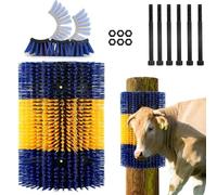 Cepillo rascador universal para caballos con 12 tornillos, cepillo semicircular para animales de granja, cepillo de masaje para ovejas, caballos, vaca y cerdos (17,5 x 11,8 pulgadas, pieza, 1)