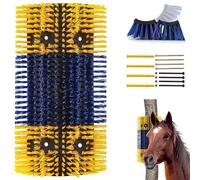 Cepillo Rascador Universal para Ganado Vacas Ovejas Cerdos Caballos Plegable Doble Conexión Tejido Denso Anti Picazón Masaje Limpieza Profunda Nylon Resistente Granja Establo