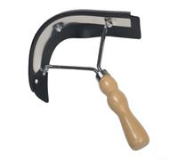 Cepillo raspador de sudor de caballo, mango de madera, herramienta de aseo equino de acero inoxidable para eliminar desechos de sudor, gestión de desprendimiento de 22 x 23 cm