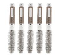 Cepillo redondo 25 mm cerámico, nailon flexible antideslizante | Para secado y rizado, ABS ligero 128 g, compatible 1200-2200 W, para cabello fino, liso u ondulado