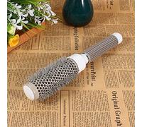 Cepillo redondo cerámico 25 mm, antideslizante para volumen | Nailon flexible desenredante, de goma antideslizante, para secado y peinado, uso profesional