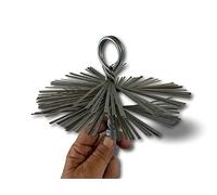 Cepillo redondo de acero plano para limpieza de conductos no revestidos | Conector de acero roscado M12*1,75 mm | Chimeneas, calderas, estufas, tuberías | Ø 180 mm | Kibros 4ER18