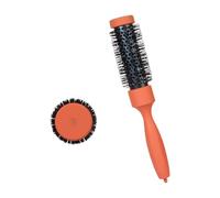 Cepillo redondo de cerámica voluminizador, tecnología de protección térmica, antideslizante, agarre de madera de haya, barriles de aluminio, herramienta de peinado para longitudes, mango de madera de