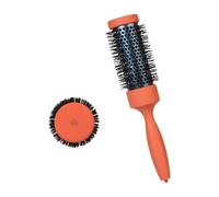 Cepillo redondo de cerámica voluminizador, tecnología de protección térmica, antideslizante, agarre de madera de haya, barriles de aluminio, herramienta de peinado para longitudes, cepillo de pelo de