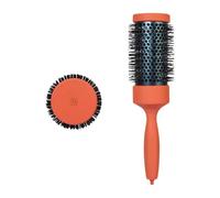 Cepillo redondo de cerámica voluminizador, tecnología de protección térmica, antideslizante, agarre de madera de haya, barriles de aluminio, herramienta de peinado para longitudes, mango de madera de