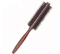 Cepillo redondo de cerdas de jabalí, cepillo de cabello redondo pequeño para cabello delgado o corto 8.66x1.73 Borrador de jabalí redondo Cepillo para el cabello de cabello