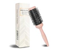 Cepillo redondo de diseño único para secado con secador, cepillo profesional de barril redondo de 2.8 pulgadas con mango ergonómico de cola de pez para peinar, rizar y alisar, sin dolor
