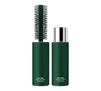 Cepillo redondo de silicona multiusos para el cabello, alisado, rizado, doble función, diseño ergonómico, materiales ABS, esencial para viajes, cepillo de silicona sin enredos