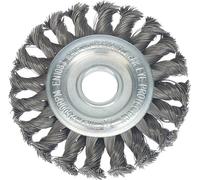 Cepillo redondo LESSMANN trenzado alambre de acero 0,50 mm 178 mm x 22,2