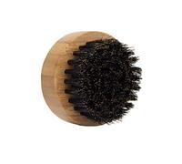 Cepillo redondo para barba y bigote para hombre, mango de madera para vello facial, cepillo de cerdas de jabalí, aseo de barba, suaviza tu aseo para hombres, cerdas suaves de bolsillo