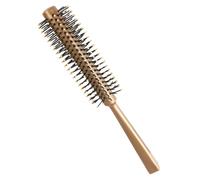 Cepillo Redondo Portátil de Plástico para Secar el Pelo y Peinar | Formato Compacto, Estilo Redondo, para Rizar y Crear Peinados, Adecuado en Cabello Corto, Uso Diario