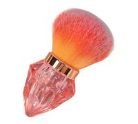 Cepillo removedor de polvo para uñas con mango en forma de cristal, cepillo limpiador de uñas para maquillaje o manicura, herramientas de salón de belleza