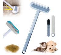 Cepillo reutilizable antipelos para animales - Cepillo mágico de 44 cm extensible para gatos o perros, suave en sofás, alfombras, ropa y ropa de cama - Quita el pelo incrustado sin esfuerzo (azul)