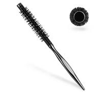 Cepillo rizador pequeño, mini rodillo Quiff para secado con secador, cepillo circular redondo portátil con mango suave y cerdas de nailon para peinar, rizar el cabello corto y fino