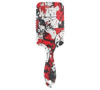 Cepillo rojo terrible amigable para cabello grueso para mujeres diseñado masajeador de cabeza para cabello rizado con mango ergonómico cepillo para cabello de mujer