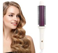 Cepillo Rotativo Para Rizado De Hierro | Cepillo De Suavizado Térmico Con Iones Negativos Con Peine De Hierro De Viaje De 28 Mm, Herramientas De Planchado Para Mujeres Bigoidi Para El Hotel De Dormito